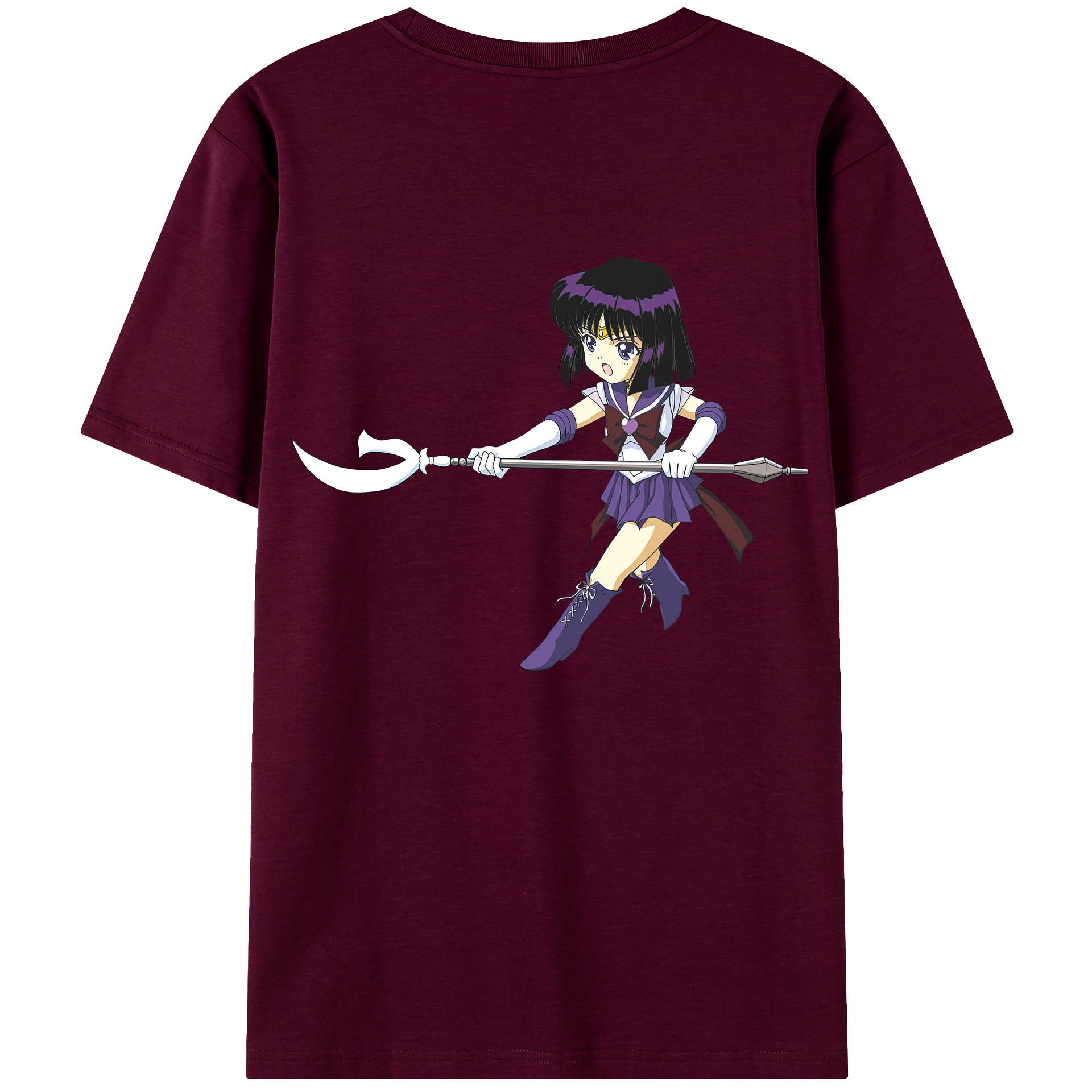 （画像用） 美少女戦士セーラームーン 土萠ほたる Sailor Moon Tomoe Hotaru （セーラーサターン；Sailor Saturn） レディース半袖Tシャツ(バックプリント)